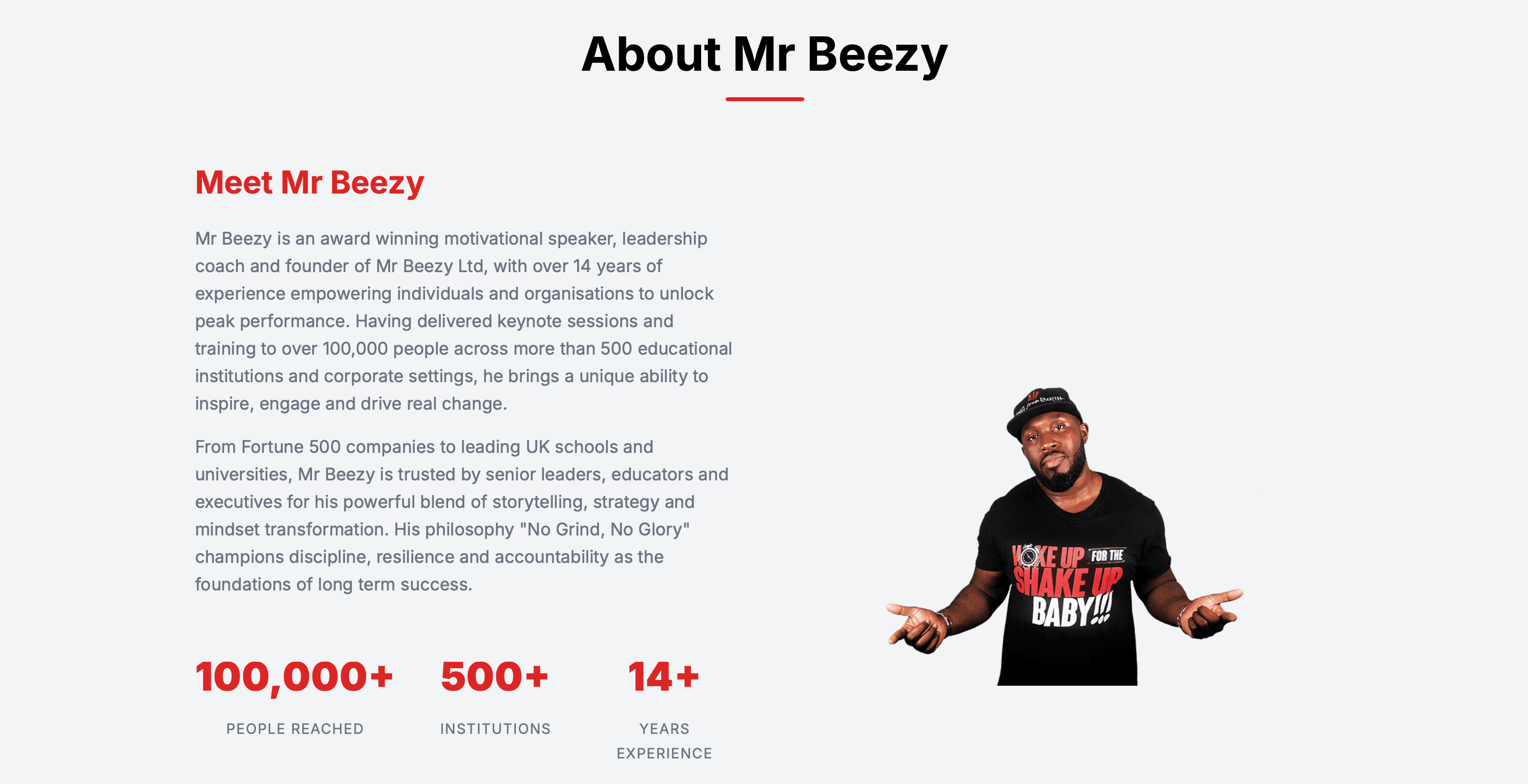 Mr. Beezy website screenshot